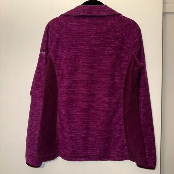 Columbia Womens Purple Fuchsia Fleece Quarter Zip Sweatshirt Size Medium - Picture 6 of 12